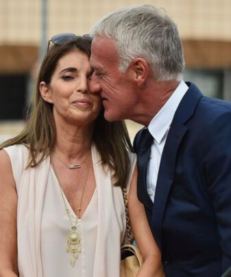 Claude Deschamps with her husband Didier Deschamps.